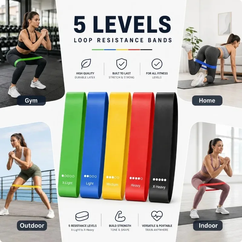 Resistance Bands Set Gym Equipment for Home Fitness Elastic Bands Strength Agility Training Equipment Handy Gym Workout Boxing photo 5