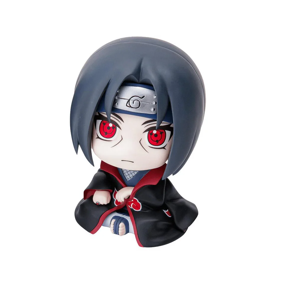 9cm Naruto Anime Figure Uzumaki Naruto Kakashi Uchiha Sasuke Itachi Cute Toys Q Figurals Action Figurine Model photo 6