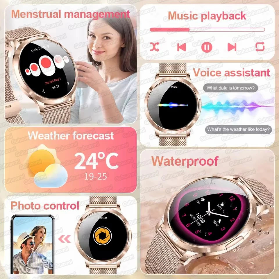2026 New Smart Watch For Women Gift 1.32 Inch Full Touch Screen Sports Fitness Watches Bluetooth Calls Digital Smartwatch Ladies photo 6