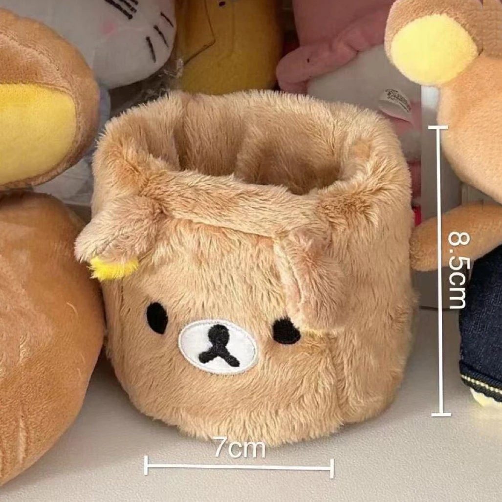 Plushes Pencil Holder Cosmetics Pen Container Kawaii Desk Accessories Office Organizer Kid Stationery Storage Box Gift photo 3
