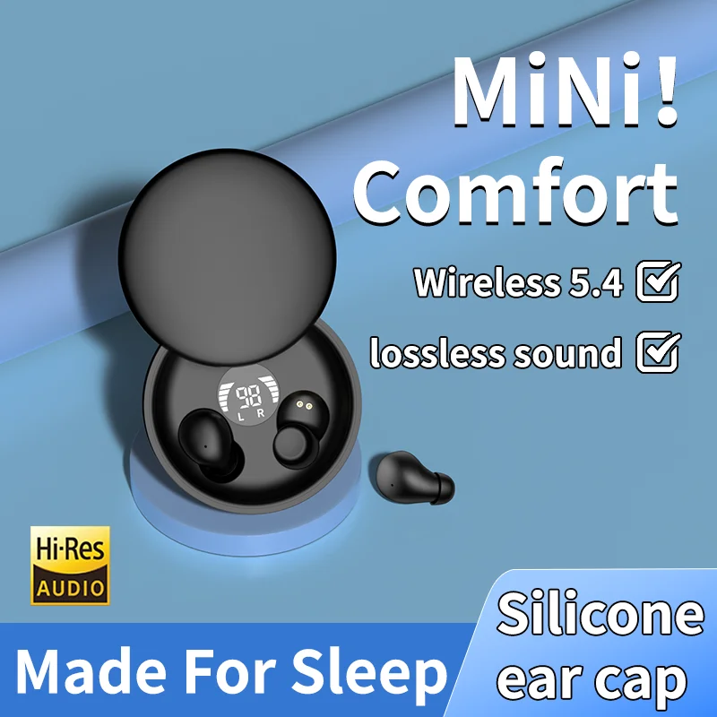 SK26 Bluetooth 5.4 Wireless Earphones Small Earbuds Sleeping Sport Invisible Headphones Bass Sound Quality Headset Sliding Cover photo 3