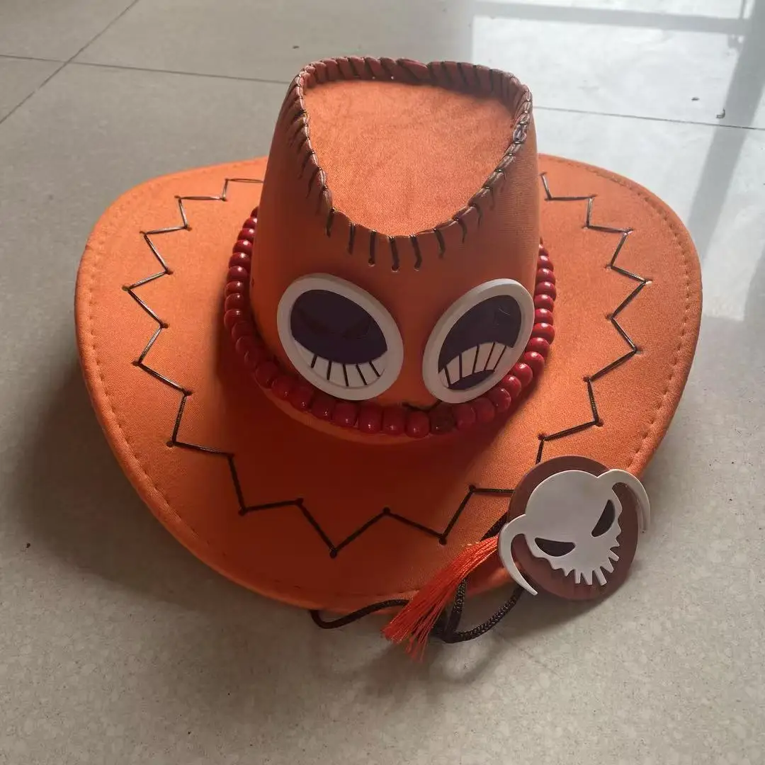 Brdwn Unisex Portgas D Ace Anime Cosplay Hats Cowboy Cap Adult Christmas Gift photo 1