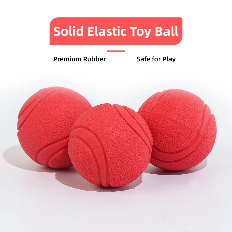 Puppy Dog Toy Bouncy Rubber Ball High Bounce Durable Chew Resistant Pet Toys Outdoor Throw And Fetch Training Ball For Dogs photo 1