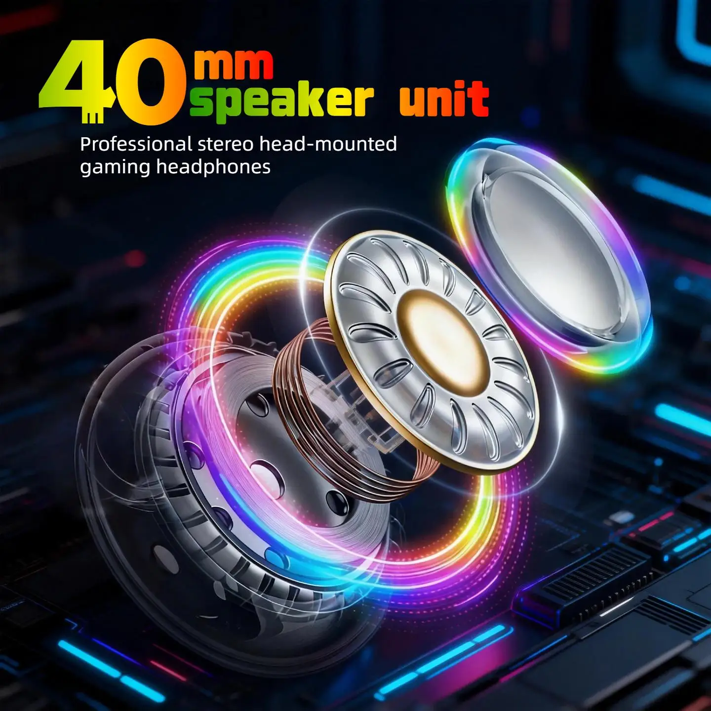RGB Wired Gaming Headset with Microphone, USB & 3.5mm Over‑Ear Headphones for PC Laptop PS4 PS5 Mobile, Adjustable Noise‑Cancelling Mic, Surround Stereo Sound, Comfortable Headset for Gaming, Office, Study & Daily Use photo 7