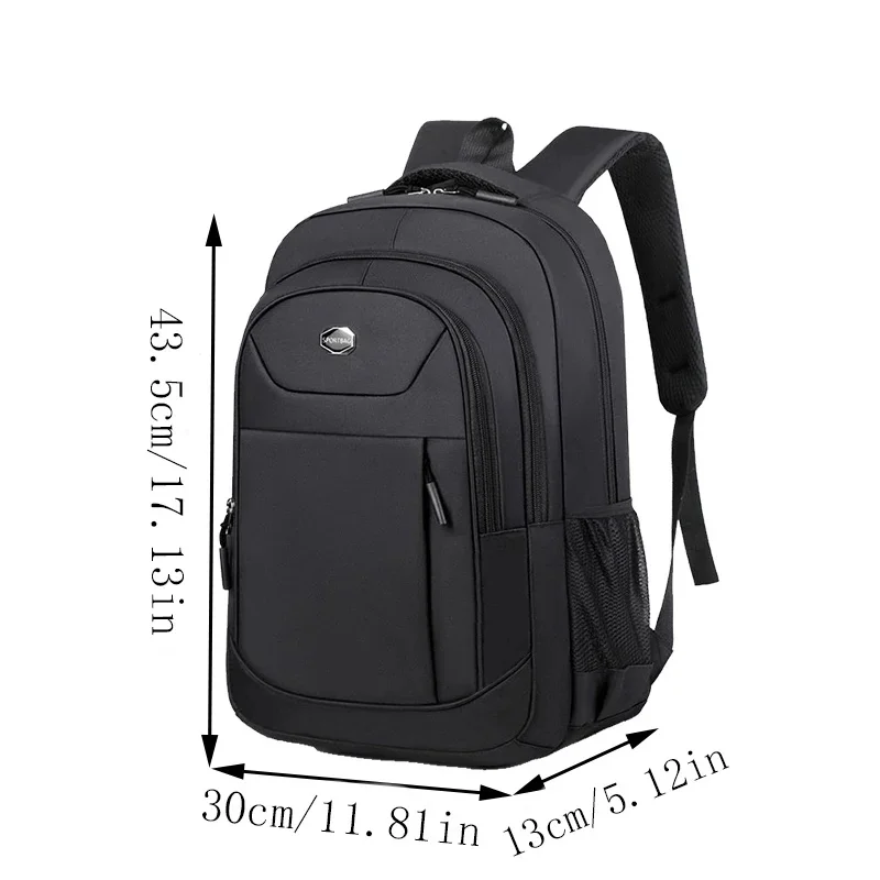 Men Women Solid‑Color Double‑Shoulder Backpack Business Travel Commuting Casual Daypack for Daily Work Trip photo 3