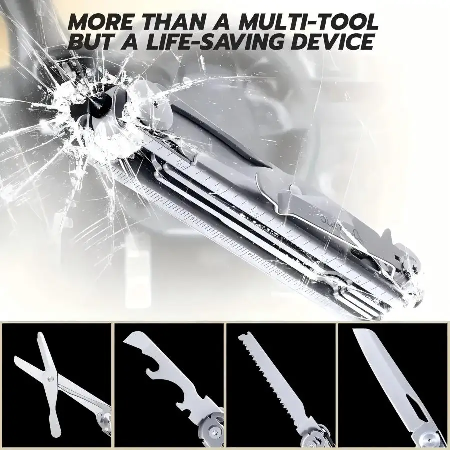 1Pc Pocket Multitool Knife,Durable & Versatile with Scissors & Bottle Opener - Ideal for Outdoor Adventures & Camping photo 3
