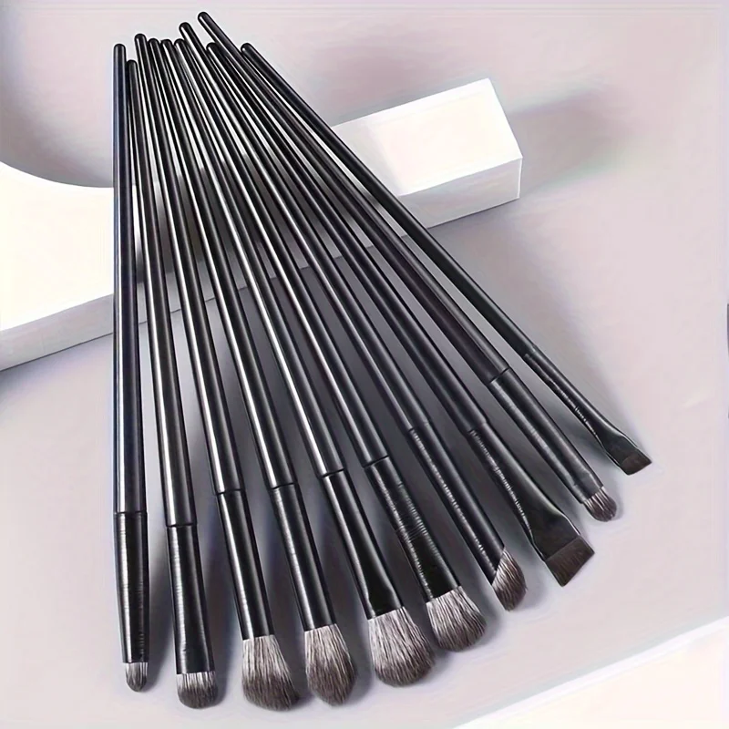 Unscented All-Skin Type Oval Brush Eye Makeup Set, Nylon Bristles, Detailing Eyeshadow Brushes with ABS Plastic Handles photo 3