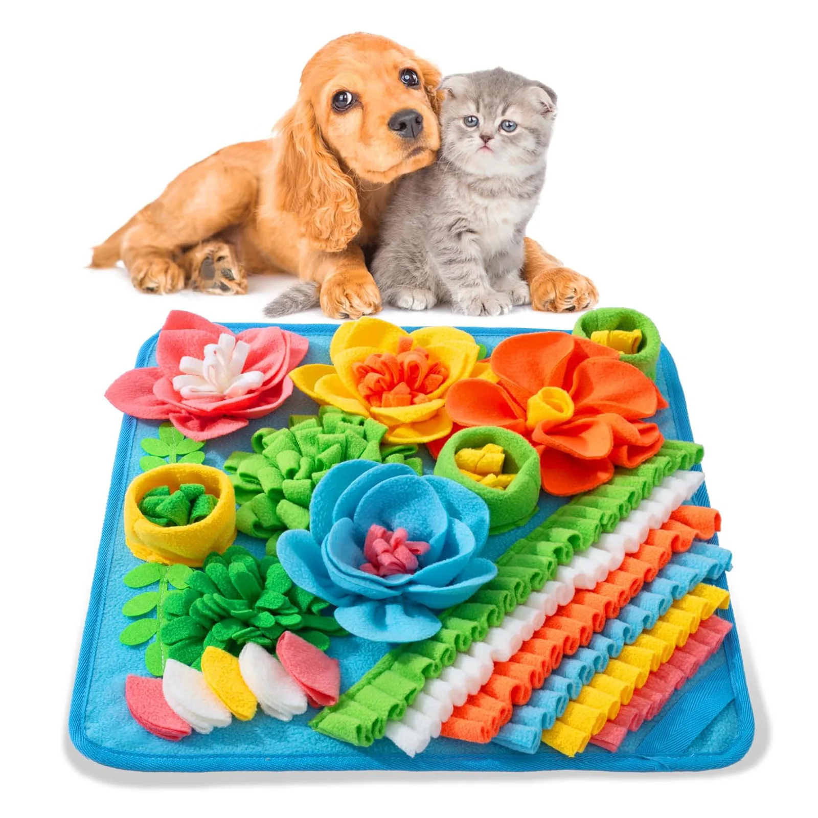 Pet Slow Food Puzzle Mat Dog Sniffing Mat Cat Feeding Blanket Sniffing Training Mat Toys photo 5