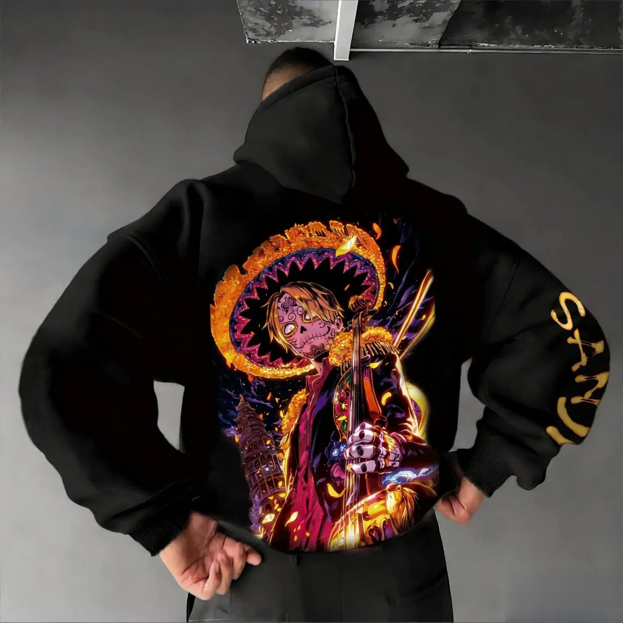Anime One Piece Zoro Luffy Sanji Hallowmas Graphic Hoodie Men Women Streetwear Cosplay Casual Fashion Autumn Winter Sweatshirt photo 5
