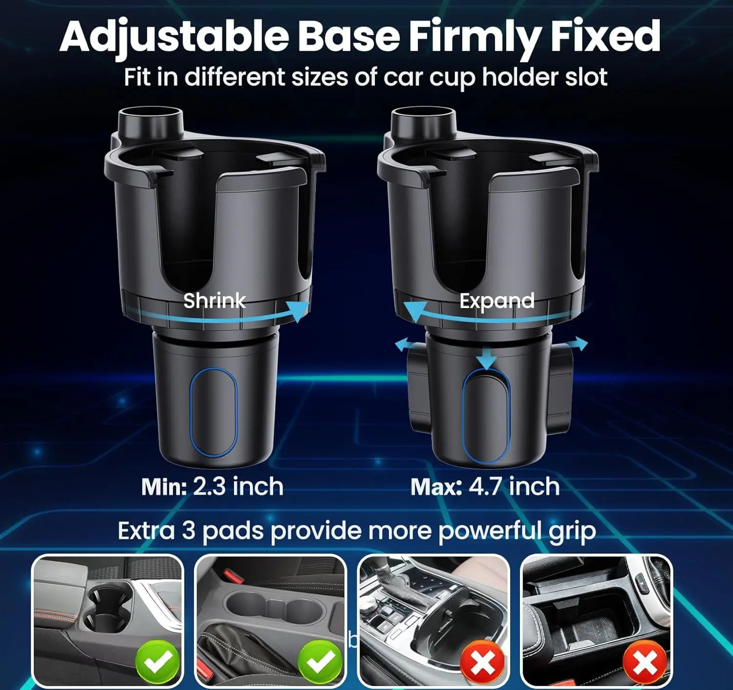 Car phone holder, multifunctional car cup holder suction, mobile phone navigation holder, magnetic wireless charger photo 6