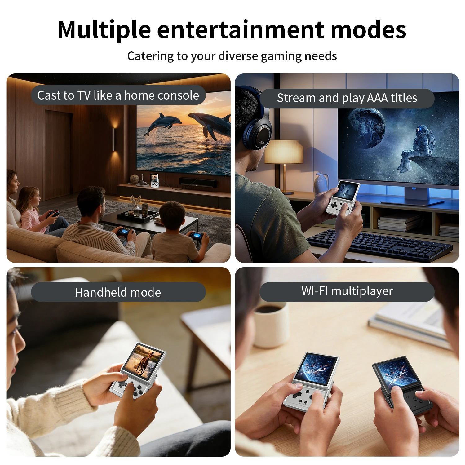 Anbernic RG Rotate Retro Handheld Game Console Android 12 T618 IPS Screen Game Emulator 3GB+32GB WiFi Portable Gaming Device photo 5