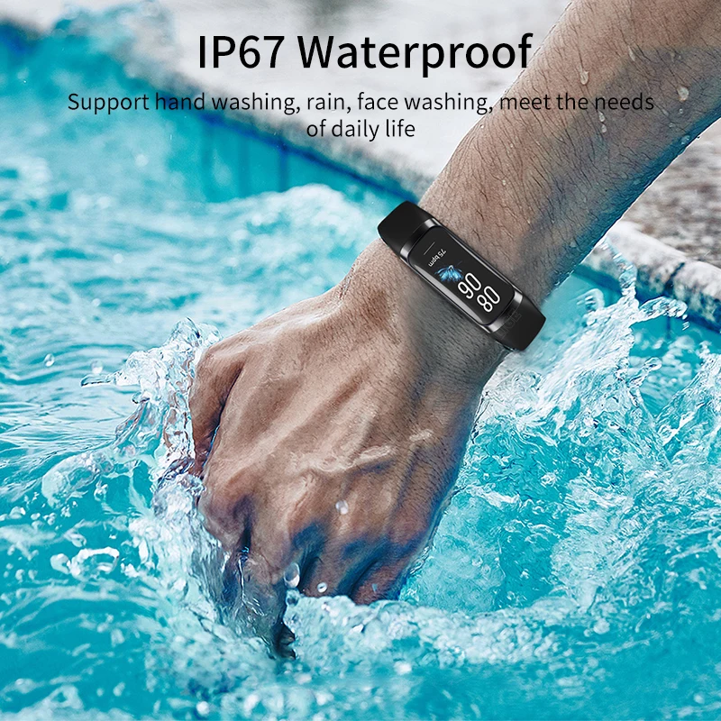 LIGE 1.1 Inch Amoled Heart Rate Monitor Smart Bracelet Wristband Slim Smart Watch Men Women Waterproof  Fitness Tracker Band photo 6