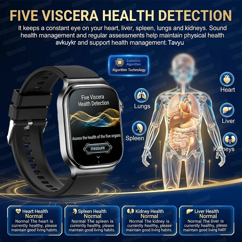 2026 New Hospital Level Health Smart Watch Body Fat ECG Blood oxygen BP Health AMOLED Screen HD Call Sport Smart Watches For Man photo 3