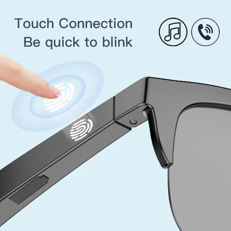 Smart Bluetooth V5.3 Sunglasses Glasses Call Outdoor Sports Headphones HIFI Black Technology Anti-touch UV For Men And Women photo 1