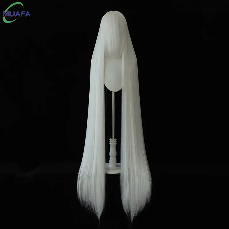 700g High Quality 59" 150cm Long Straight Cosplay Wig With Bang Blond Brown Red Green Blue Heat Resistant Hair Colors Anime Wigs photo 4