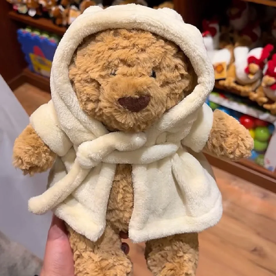 Cute Bunny Hood Bathrobe Teddy Bear Plush Doll Soft Stuffed Animal Sofa Decor Birthday Valentine Gift Cuddle Companion Toy photo 4
