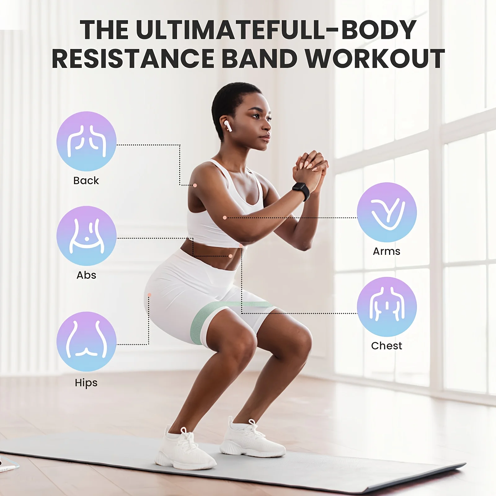 20-90LB Resistance Bands for Legs and Butt Hip Glute Thigh Booty Elastic Workout Fitness Strips Loops Yoga Gym Band Buttocks photo 4
