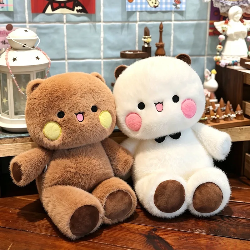 Hot Yier And Bubu Cute White Bear Plush Toy Soft Stuffed Doll Adorable Fluffy Animal Pillow Home Decor Birthday For Adults photo 3