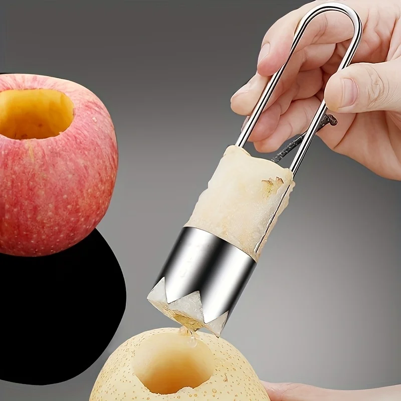 Stainless Steel Corers Portable Core Remover Fruit and Vegetable Core Extractor Kitchen Tools for Pitting Chili Peppers Melons photo 4