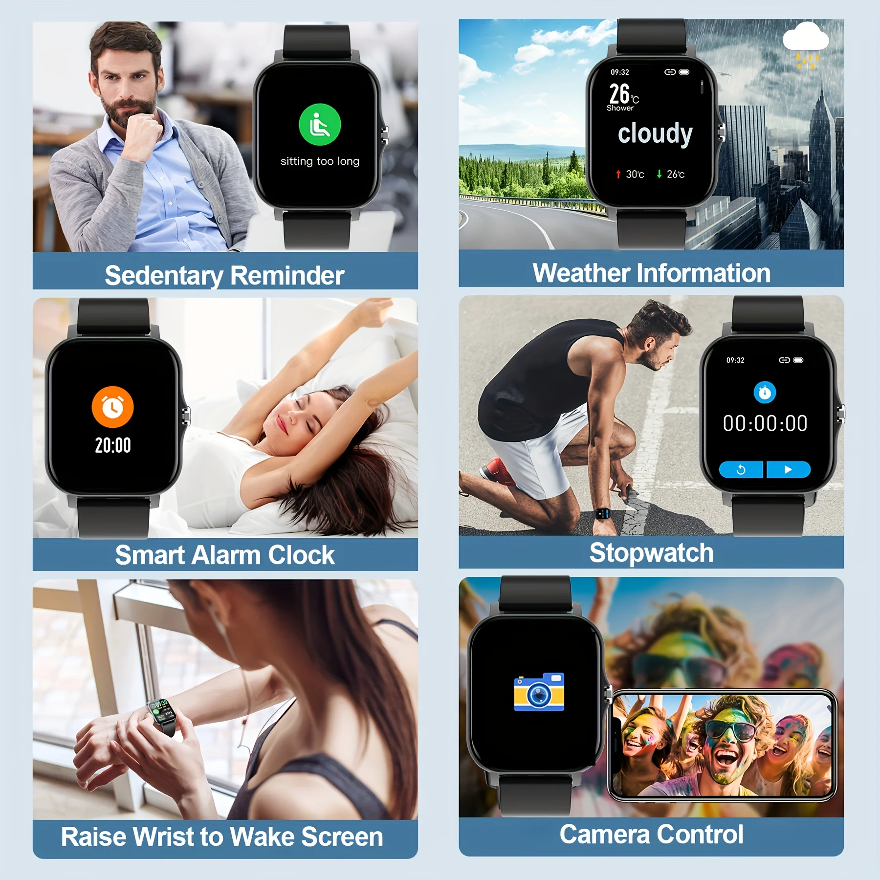 Latest Upgraded Fashion Design 1.83-inch Full-Screen Touchscreen Sports Smartwatch for Men and Women, Wireless Calling photo 4