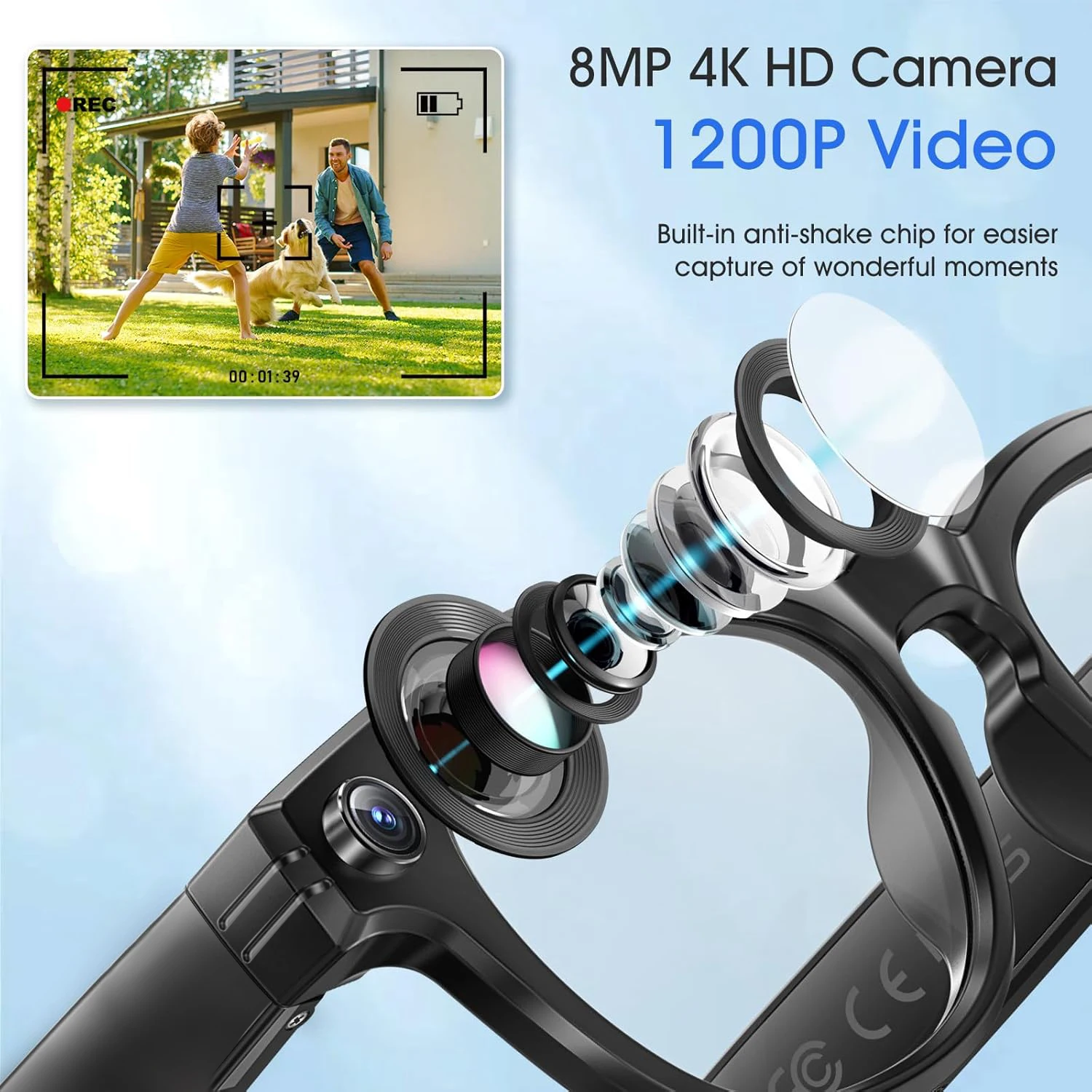 New 800W Camera AI Glasses Men Color-Changing Smart Translation Glasses Photo Video Recording Waterproof Call Smart Sunglasses photo 2