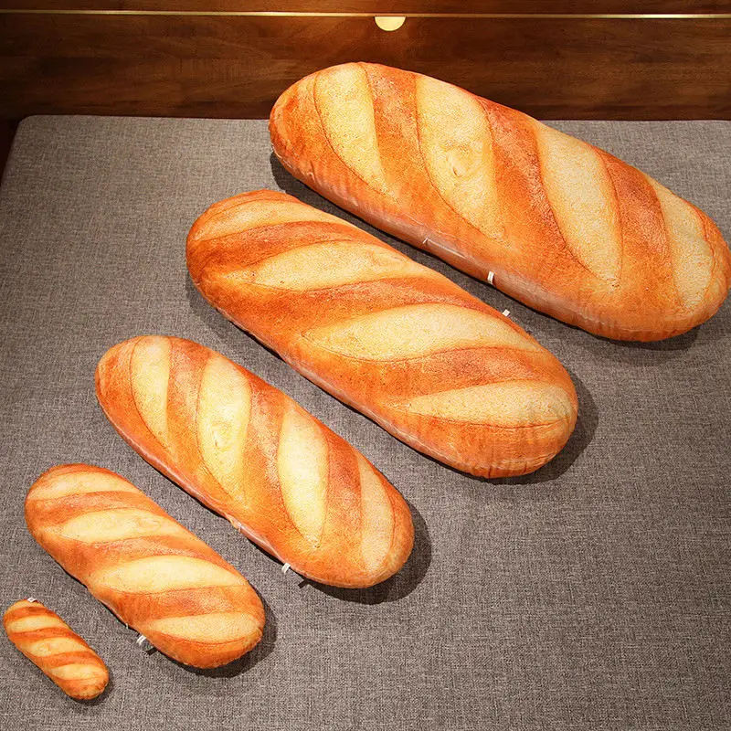 French Bread Plush Pillow Stuffed Printing Images Food Plushie Peluche Party Prop Decor Sleeping Companion Man Gift photo 6