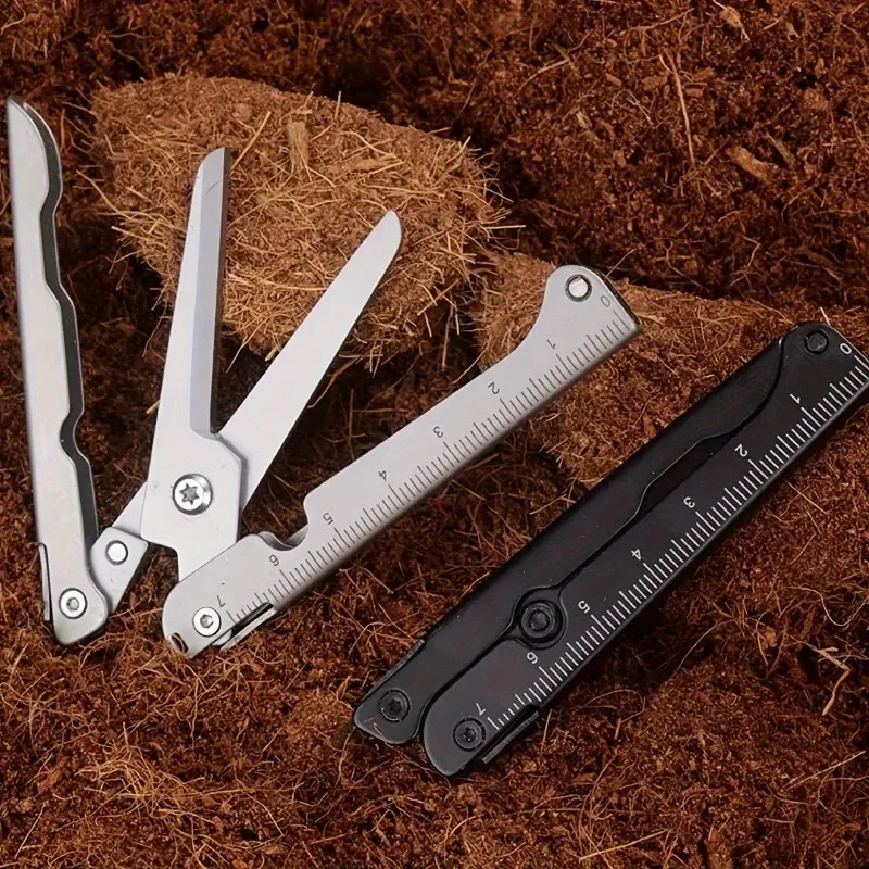 Multifunctional Portable Folding Scissors Stainless Steel Outdoor Survival Camping Fishing Hunting Tool photo 2