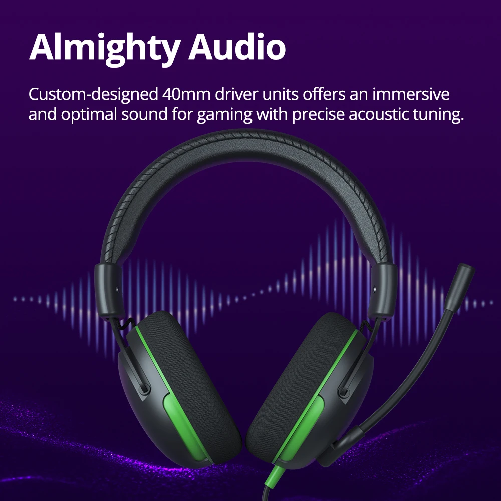 Tronsmart G10 Multiplatform Wired Over-the-Ear Gaming Headset for PC, PS5, PS4, Xbox Series X|S, Xbox One, Nintendo Switch, Mobile photo 2