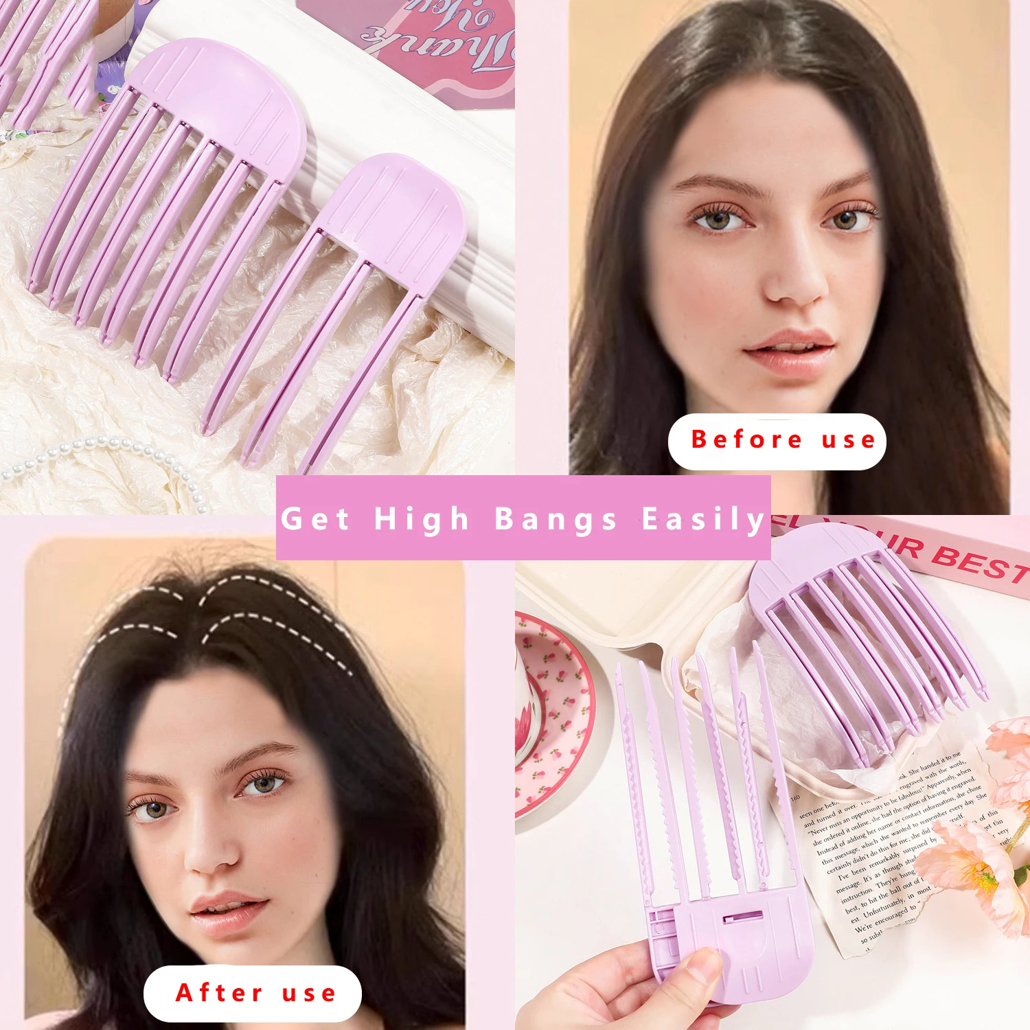 Fluffy Hairpin Curling Bangs Clips Hair Roots Volumizing Hair Clips Women Curling Fixed Shape Clips Fashion Volume Hair Roller photo 3