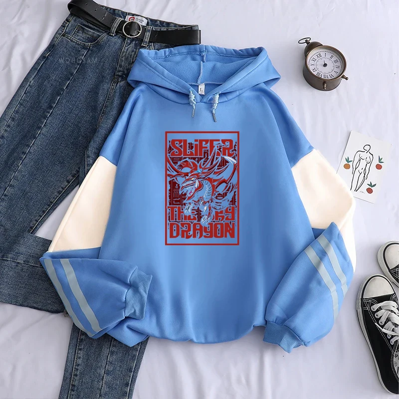 Anime Yu Gi Oh Slifer the Sky Dragon Graphic Hoodies Vintage Oversized Hooded Cool Long Sleeves Cotton Hoodie Men Women Clothes photo 4