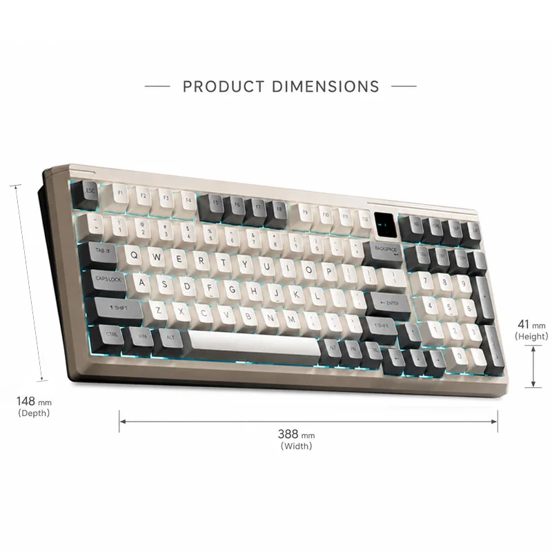 Langtu T98 Wired RGB Custom Mechanical Keyboard, Silent Gaming Office Keyboard for PC Laptop, Red Blue Xiangyun Silent Switch, S photo 4