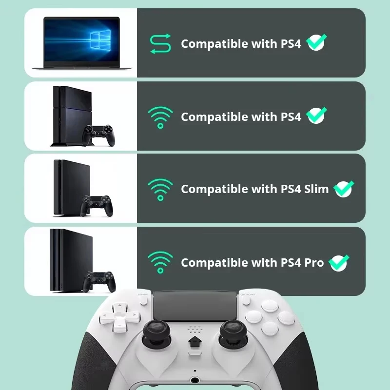 DATA FROG Wireless Game Controller For PS4 / For PS4 Pro / For PS4 Slim, Gamepad Joystick For PC Dual Vibration Controller photo 6
