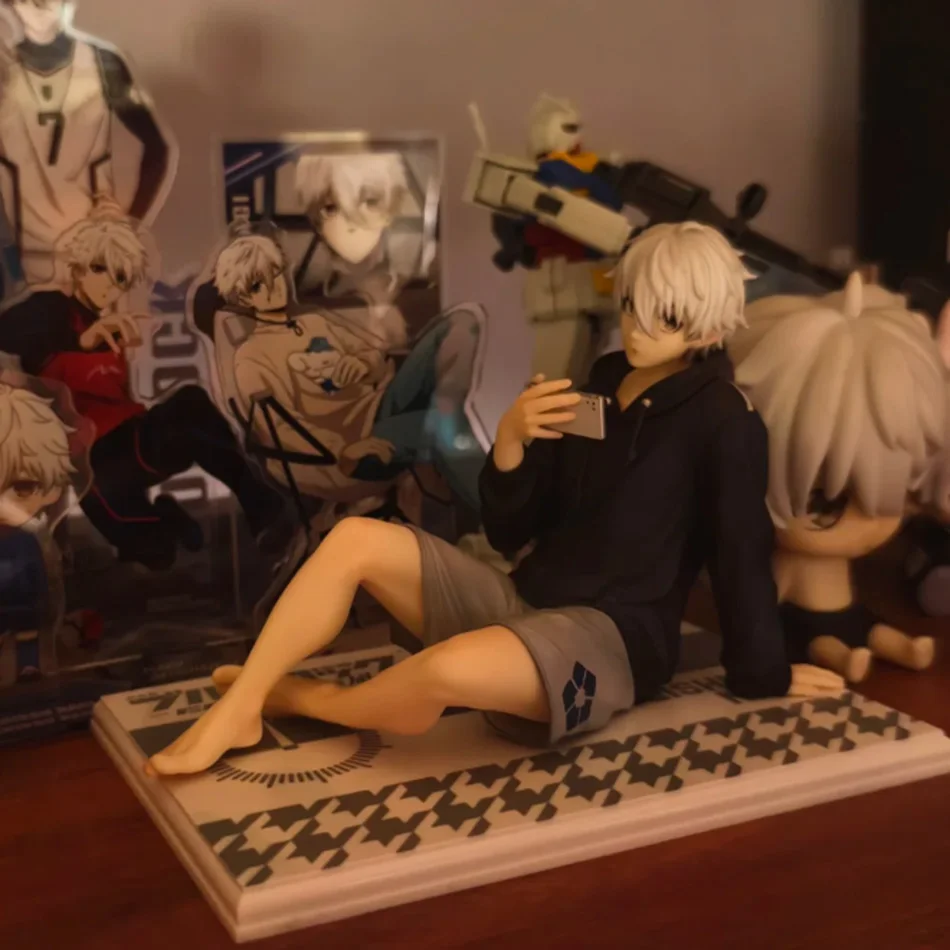 In Stock BLUE LOCK Action Figures Nagi Seishiro Anime Figure Sitting Figurine PVC Collectible Model Kids Doll Toys Gifts photo 5