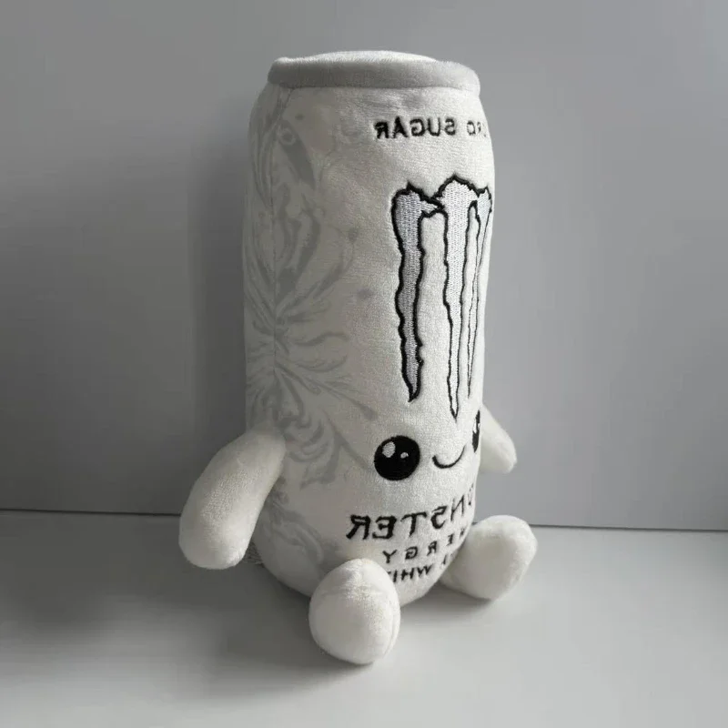 2026 New Hot Monster Plush White Energy Drink Plush Toy Simulation Stuffed Doll Cute Soft Figure Decor Gift Friend Home Ornament photo 5