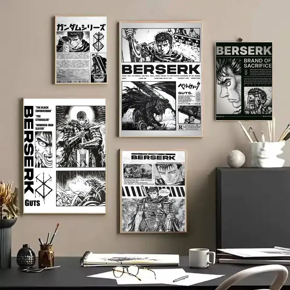 Classic Anime B-Berserk Painting Calligraphy Canvas Poster Wall Art interior Hallway Home Decoration Holiday Gifts photo 2