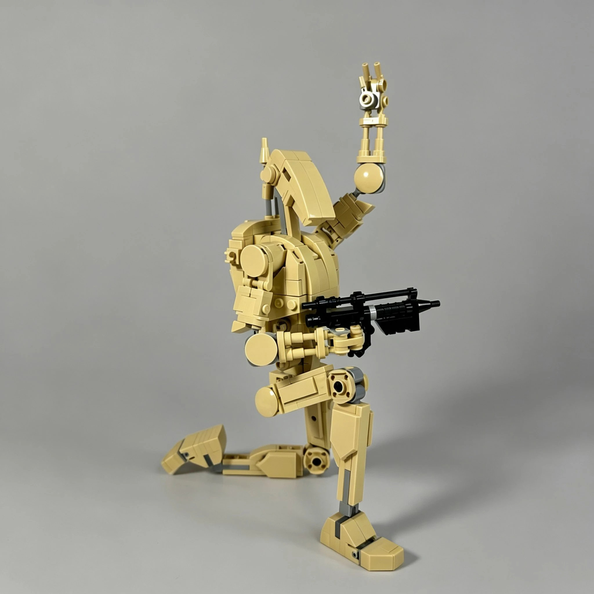 Sci-Fi Combat Droid Model Kit, MOC Building Robot Figure, Detailed Collectible Display Set photo 2