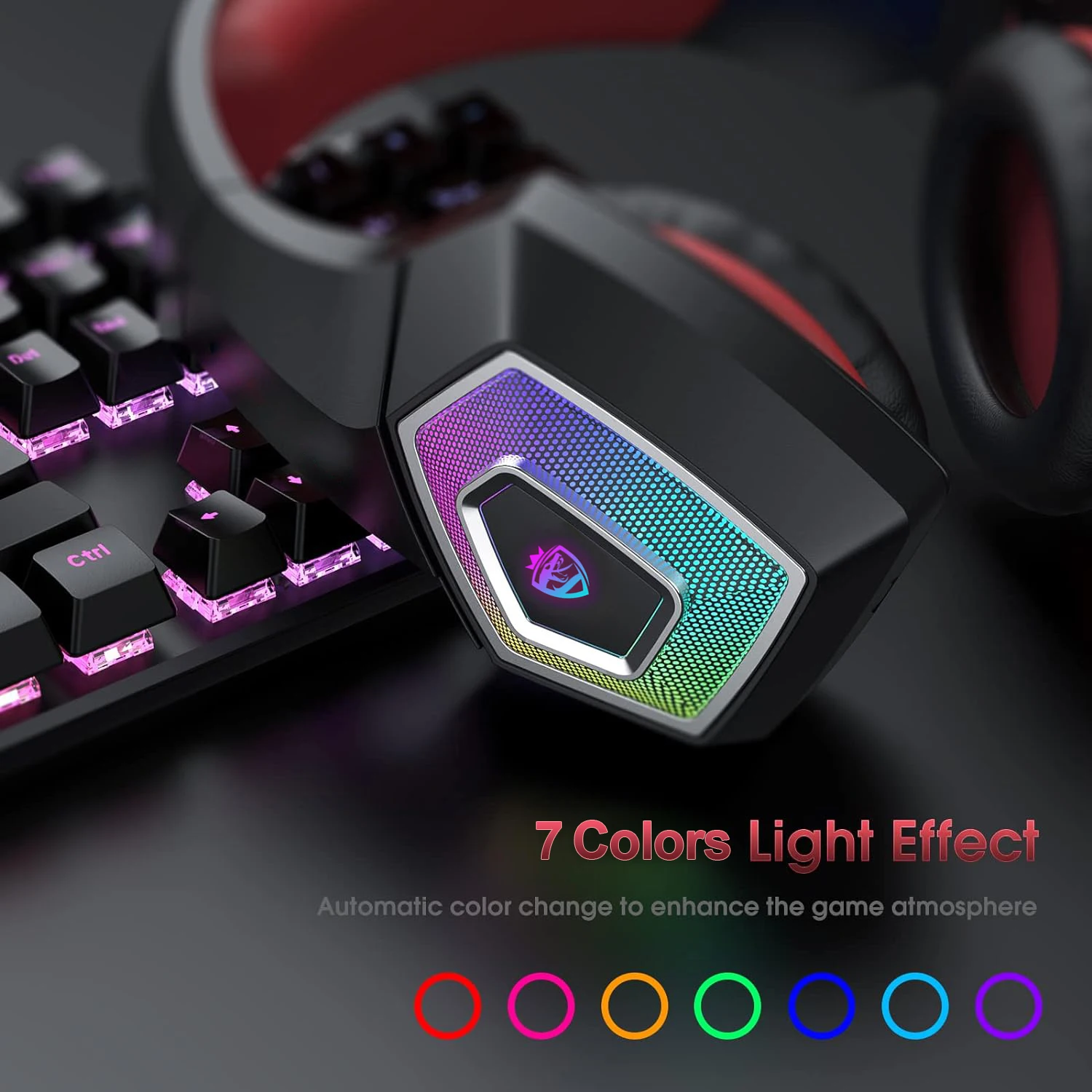 V1 3.5Mm Gaming Headset Stereo Gaming Headset Wired with Clear Noise Cancelling Mic Comfortable Ear photo 4