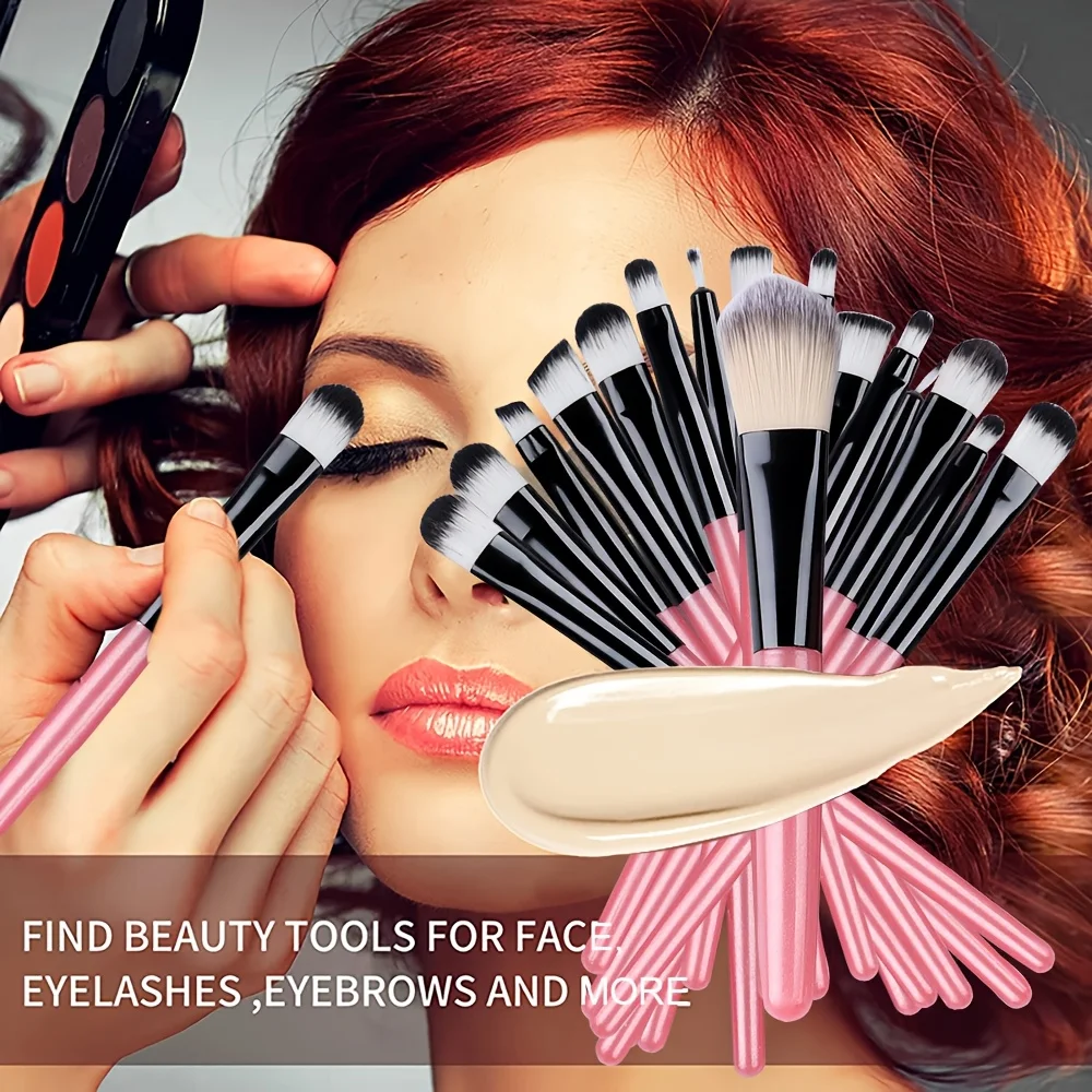 Makeup Brush Set 20Pcs Kit Soft Fluffy Eye Shadow Brushes Cosmetic Foundation Powder Highlighter Blending Beauty Tool Beginners photo 5
