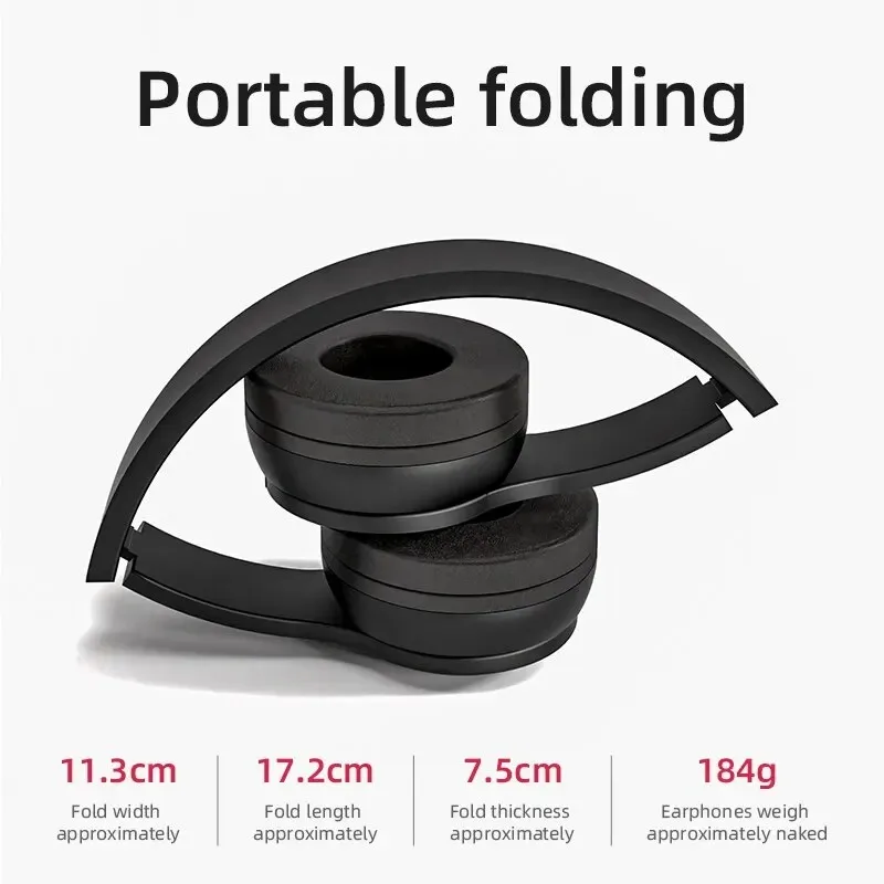 Stereo P47 Headset 5.0 Bluetooth Headset Folding Series Wireless Sports Game Headset for iPhone XiaoMi photo 4