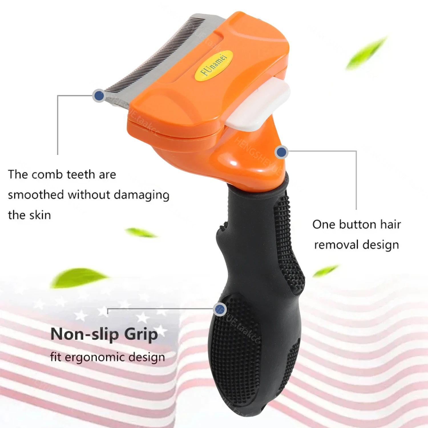 Cat Hair Removal Comb Cat Brush Pet Grooming Brush Dog Comb Cat Hair Massage Comb Cat Hair Remover Cleaning Grooming Cat Combs photo 3