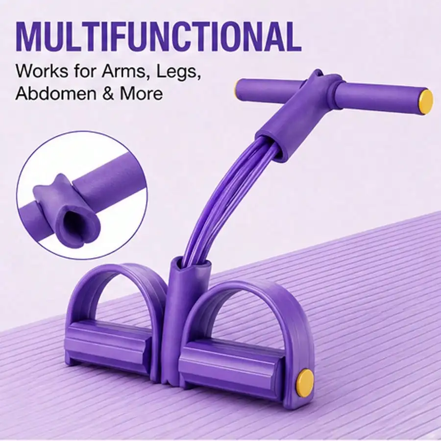 6-Tube Upgraded High Tension Purple Resistance Bands, Ergonomic Durable Fitness Bands With Comfortable Grip, Suitable For Home Gym Weight Training, Cardio Exercises And Daily Home Fitness photo 2