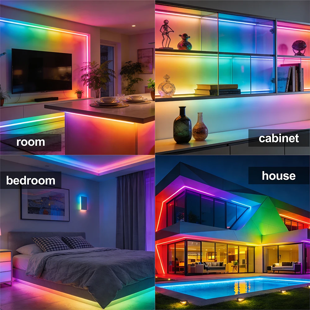 FOB COB Light Strip, SPI Addressable WS2811, Dreamy Colors, 360/480/576/720 LEDs, Low-Voltage 5V/12V/24V RGB LED Light Strip photo 5