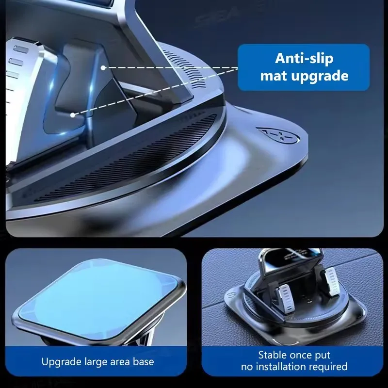 Car Phone Mount Anti Slip Silicone Dashboard Phone Holder 360-Degree Free Rotation Universal Head-Up Navigation Holder photo 6