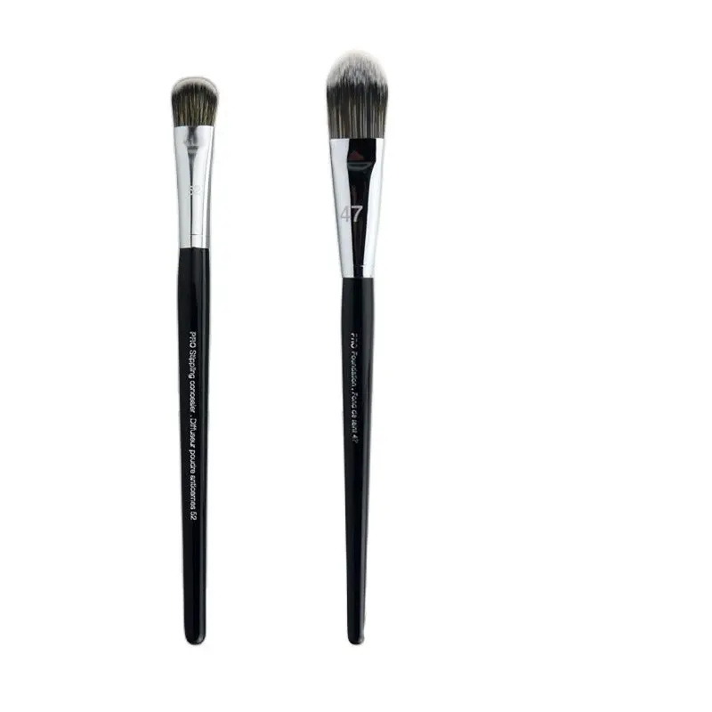 KSHBO 2pcs/Set Women's Foundation Brush Set 47 Broom Head Liquid Makeup Base Brushes for Face Shadow Repairing Beauty Tools photo 3