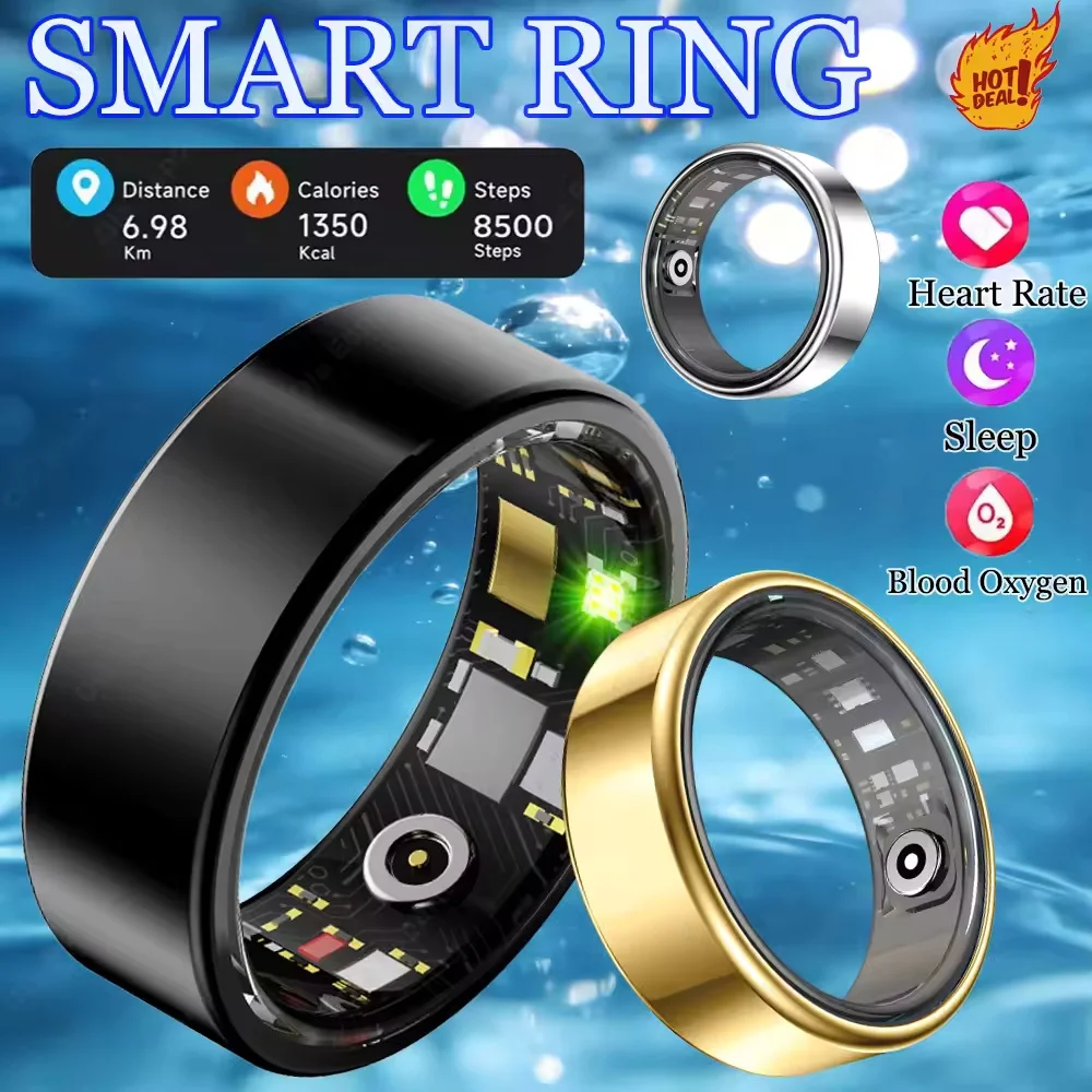 2026 Smart Ring Bluetooth Call Heart Rate Blood Pressure Monitor 5ATM Waterproof Health Ring Men Women For Xiaomi Gift photo 2