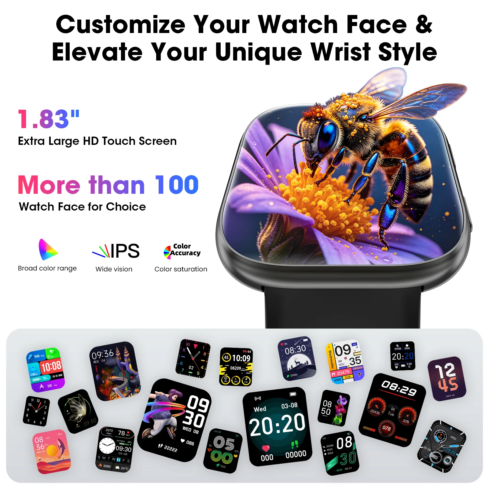 Smart Watch Bluetooth Call 1.83'' TFT Screen Gift Box Set IP67 Fitness Tracker Heart Rate SpO2 Sleep Monitor 230mAh For Men Women Android iOS photo 3