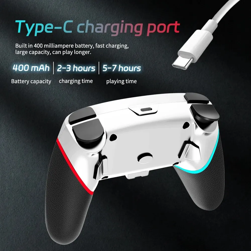 Wireless Switch Controller Compatible with Switch/Lite/OLED Remote Supports Multi-Platform with Turbo, Wake-up Function photo 2
