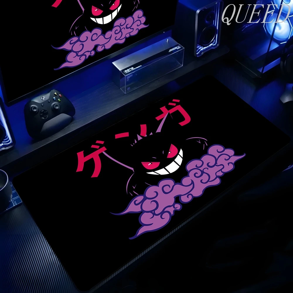 Laptop Black Gaming Accessories Mouse Pad Keyboard Non-slip Rug PC Japan Anime P-pokemon Gengar Mousepad Gamer Keyboard Carpet photo 1