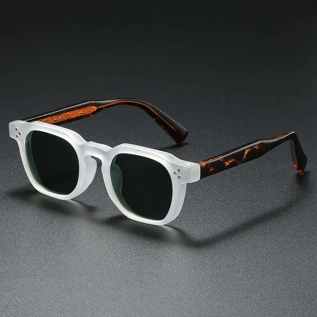New Polarized Sunglasses Unisex Metal Core CP Square Sun Glasses Rivets Women Shades Driving Glasses photo 4
