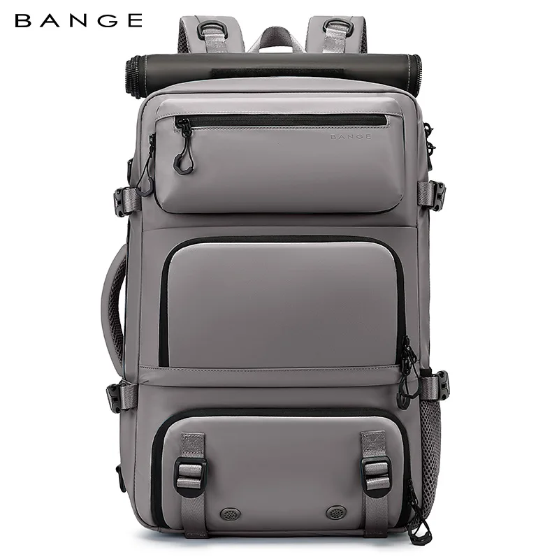 BANGE Expandable Men's Backpack Waterproof 17.3 in Laptop Backpack Man Large Capacity Hiking Travel Bag Male Backpacks for Men photo 5